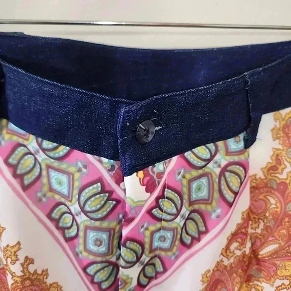 Y2k Vintage Denim Bandana Midi skirt. Size 7 - Picture 7 of 9